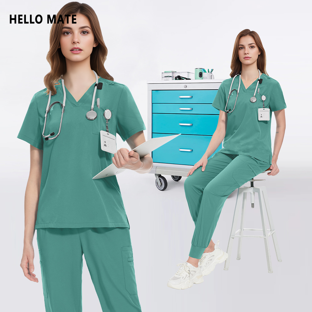 Medical Lab Work - Wielokolorowy damski zestaw fartuchów medycznych, uniform