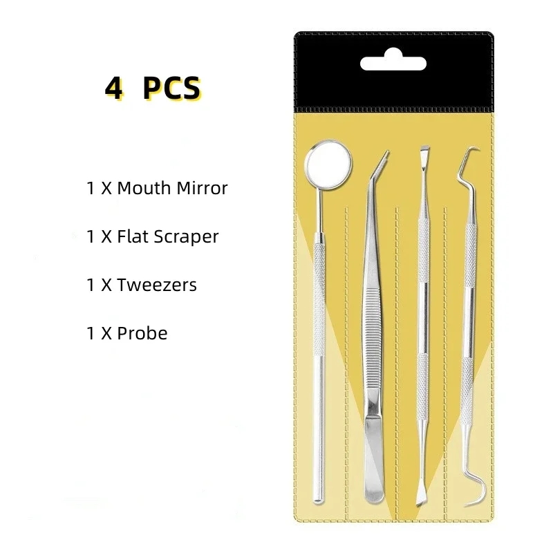 Dental Mirror Probe - 3 sztuk/4 sztuk dentysta ze stali