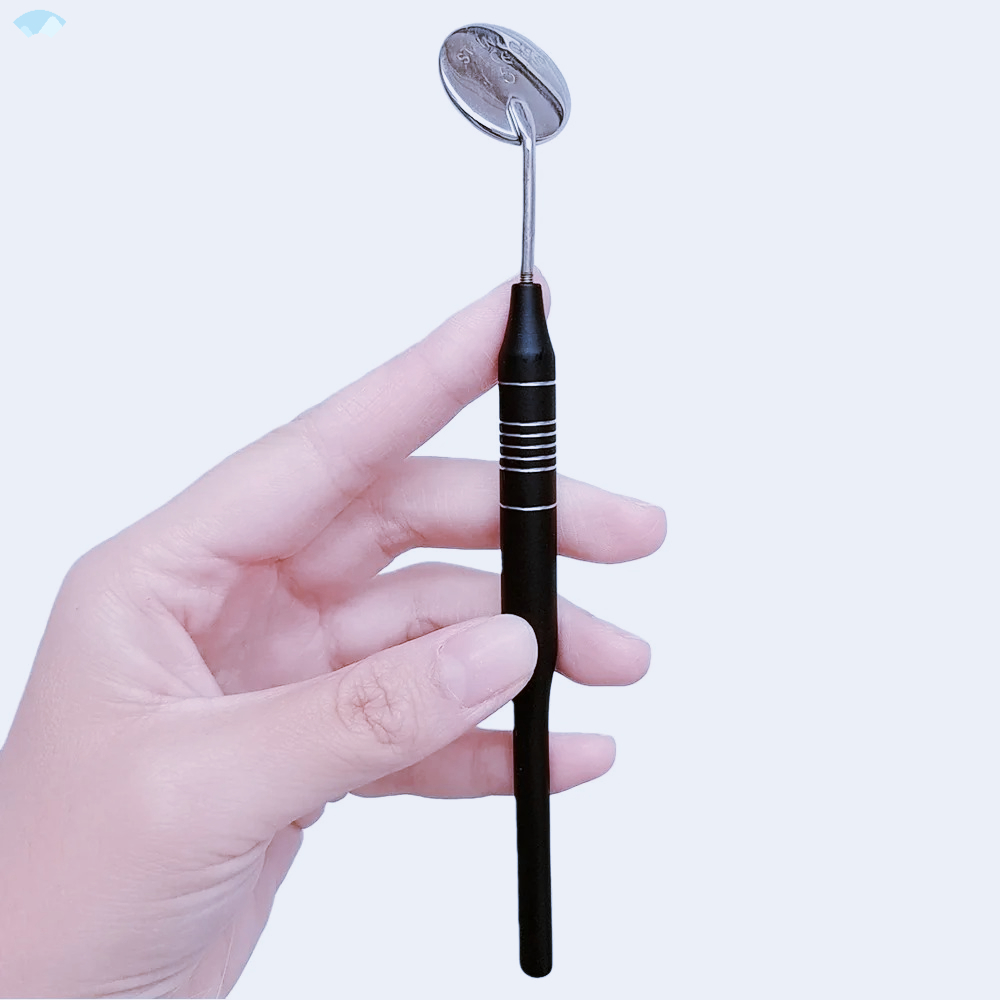 Dental Mirror Probe - Czarno-złote 3-częściowe instrumenty dentystyczne: lusterko do