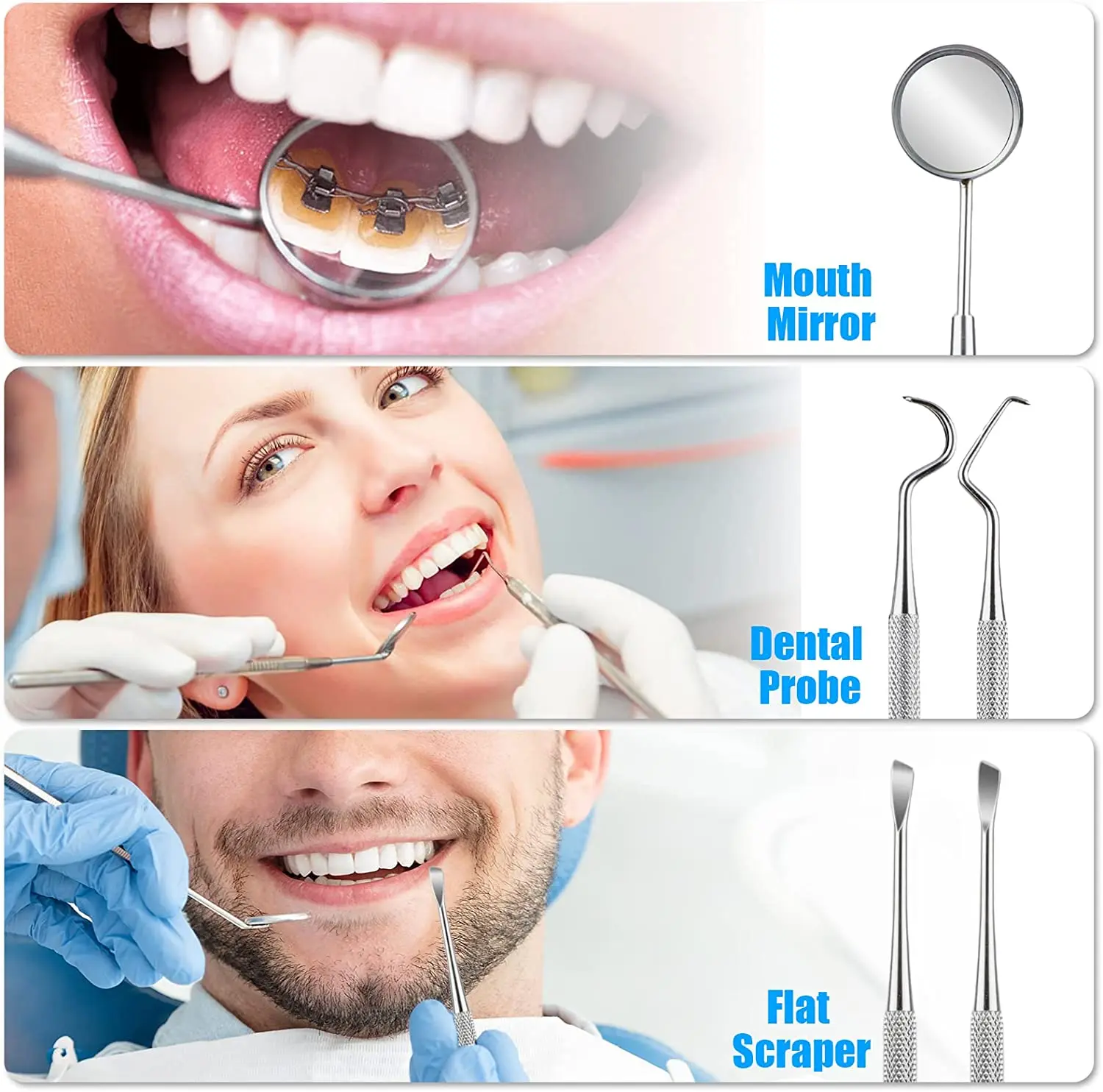3 sztuk/4 sztuk dentysta ze st – Dental Mirror Probe recenzja i cena