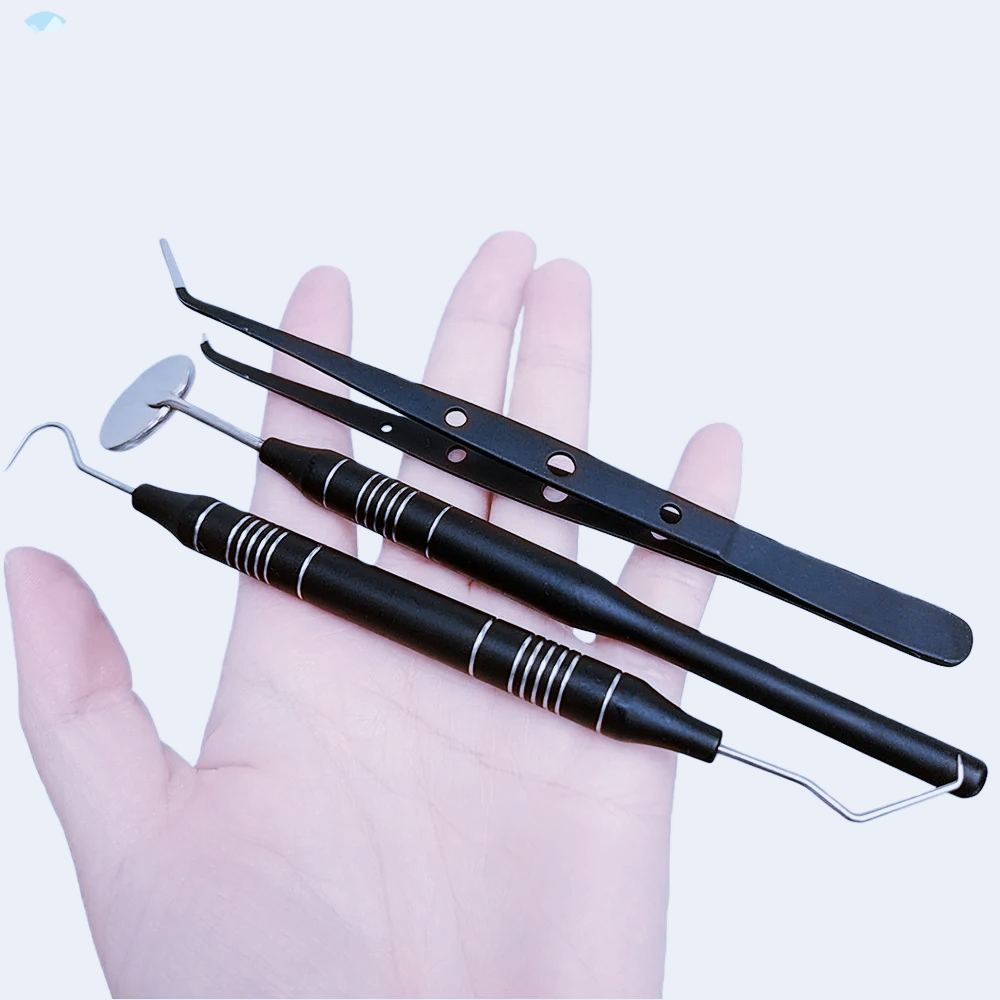 Czarno-złote 3-częściowe instr – Dental Mirror Probe recenzja i cena
